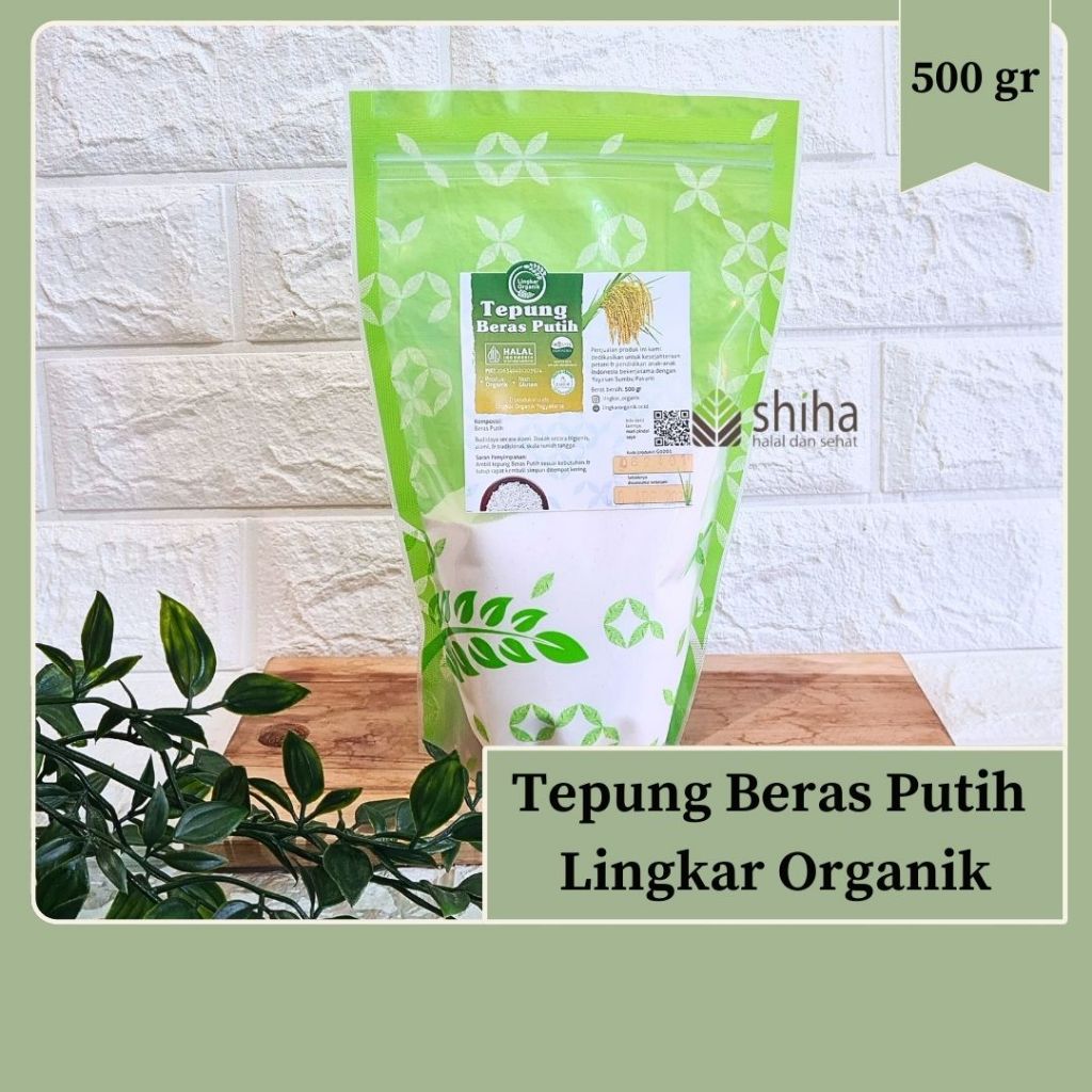 

Tepung Beras Putih Organik 500gr - Lingkar Organik | Warung Shiha