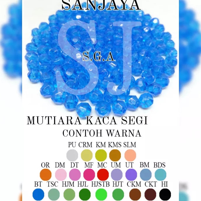 KODE N92S Manik Kaca  Mote Kaca  Manik Segi Bening  Mote Segi Bening  Mote Kaca Segi Bening  Mutiara