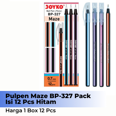 

Pulpen Maze BP-327 Pack Isi 12 Pcs Hitam