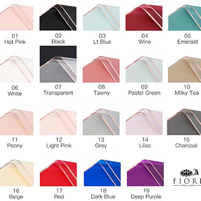 

Diskon 2 LEMBAR Flower Wrapping Paper Frame List Gold