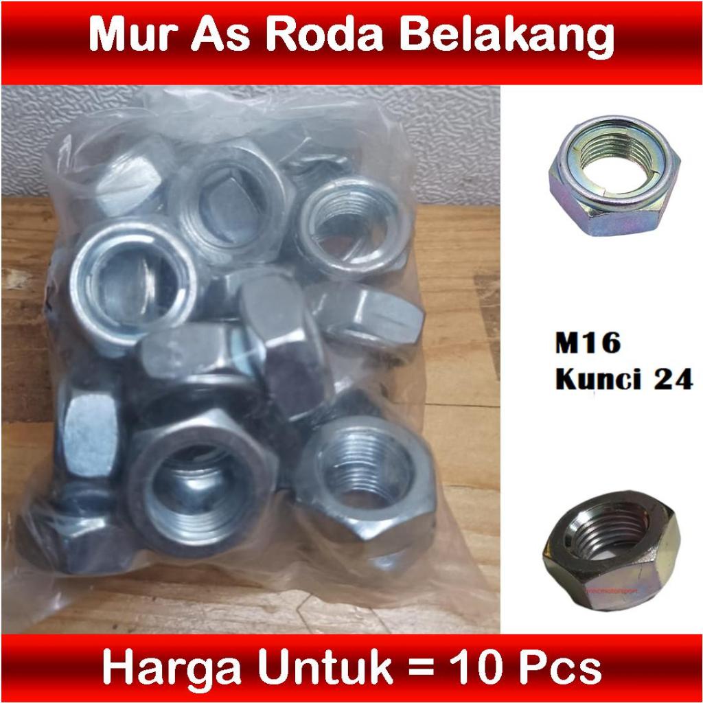 (10 pcs harga grosir) Mur As Roda Belakang Beat Baut Roda Belakang Beat Mur Roda Belakang Honda Beat