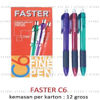 

Pulpen Faster C6 1 Pack 12 pcs f T5H9