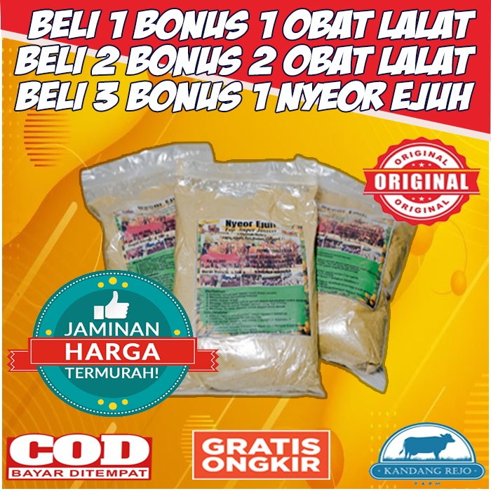 Jamu Sapi Kambing Nyeor Ejuh Extra Gula Penggemuk Herbal Cepet Gemuk Lahap Makan Isi 500 Gram