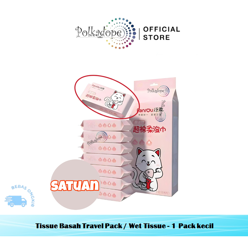 TISSUE BASAH MINI / Tissue Basah Travel Pack / Wet Tissue - 1 Pack kecil