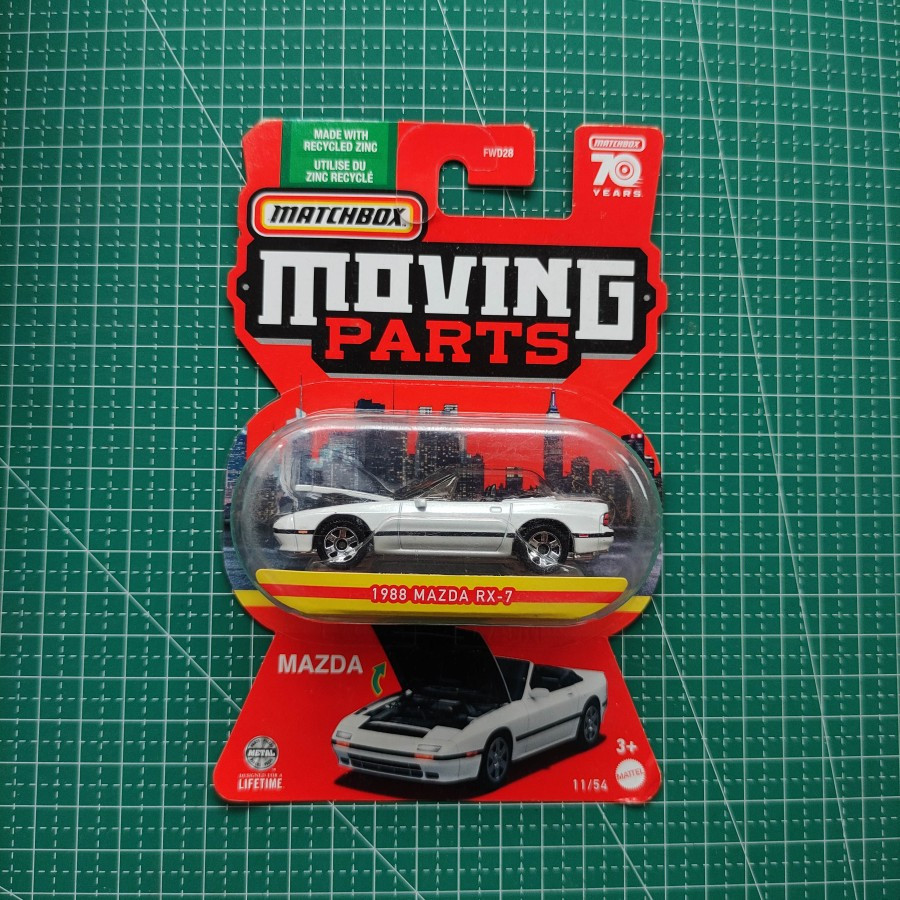 matchbox 1988 mazda rx7 rx 7 moving parts