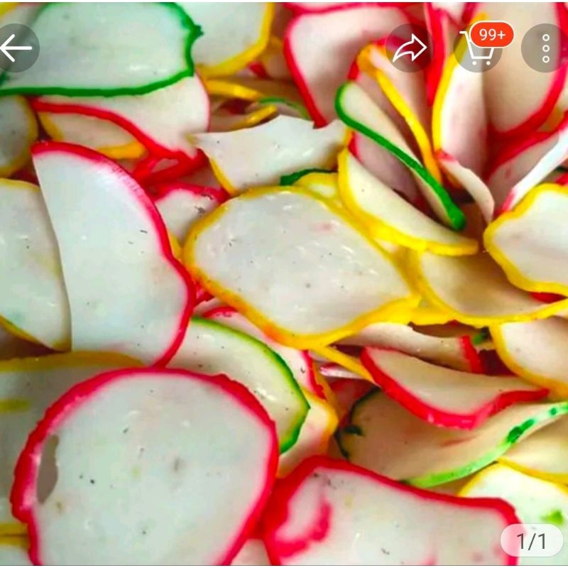 

Kerupuk bawang warna-warni 500gram