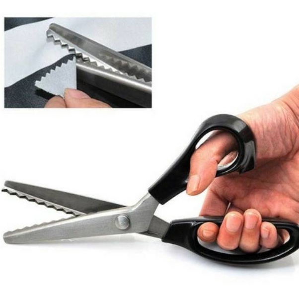 

Gunting Bahan Kain ZigZag ZigZag Gerigi Ukuran 8 Pinking Shears w K3T5