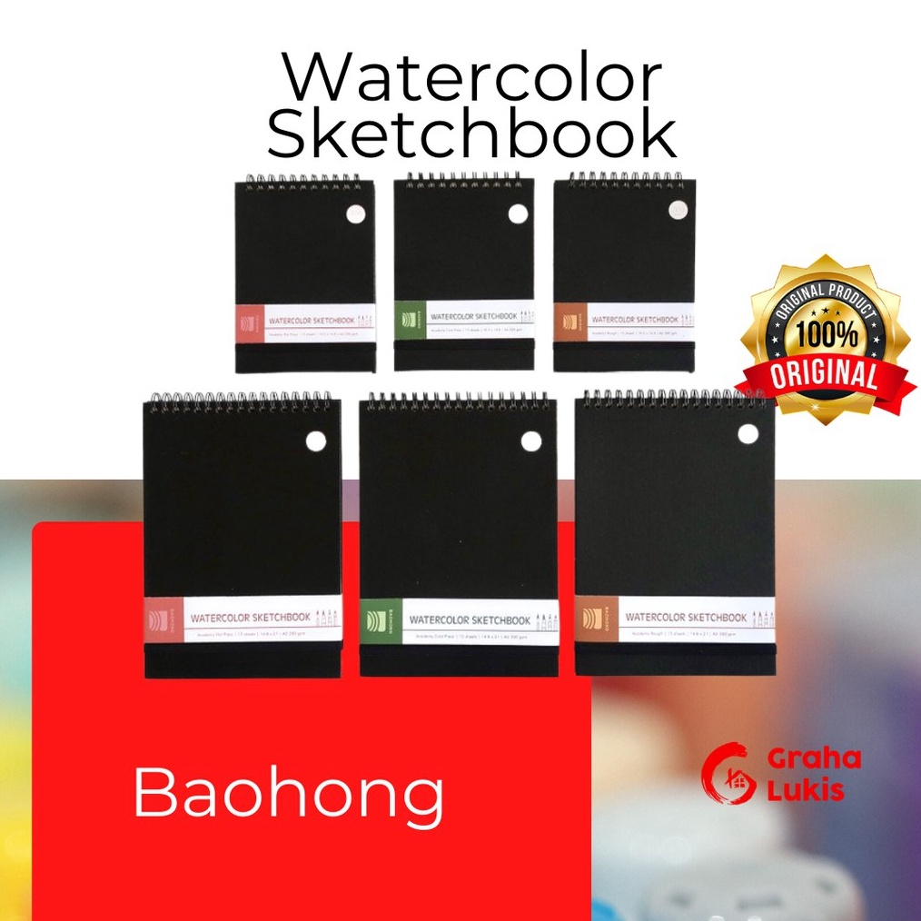 

Baohong Watercolor Sketchbook Academy Spiral Cotton 3gsm x U8P3