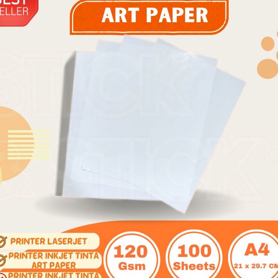 

KP8 Art Paper 12 gsm A4 isi 1 Lbr Kertas Brosur Glossy