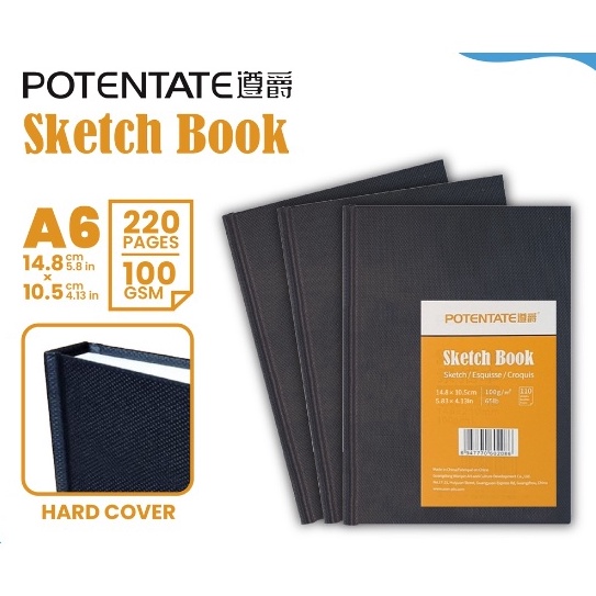 

Buku Sketsa Potentate Hard Cover A6 Stitch Bound Sketchbook a Q2P8