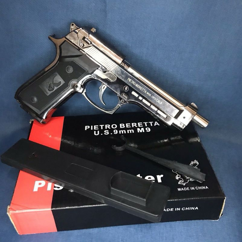 Korek Api Gas Pistol Beretta Besar HItam Korek Api Beretta korek Keren Unik