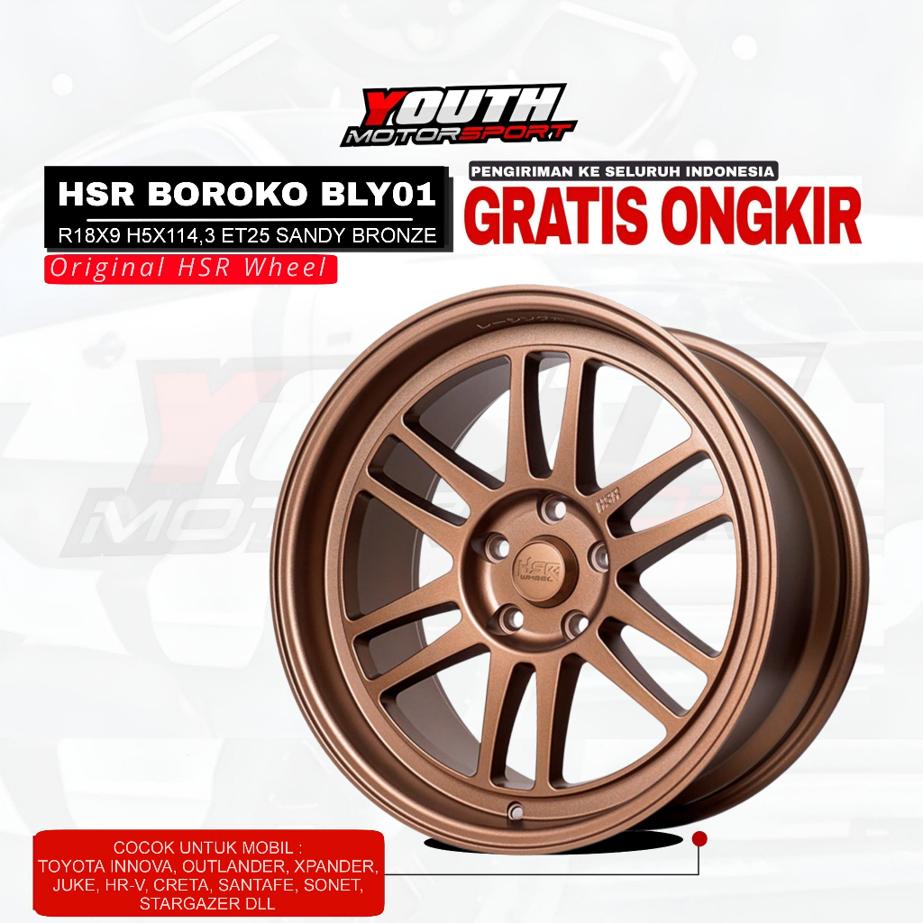 VELG ORIGINAL HSR BLY COCOK UNTUK XPANDER,INOVA,TERIOS,RUSH DLL