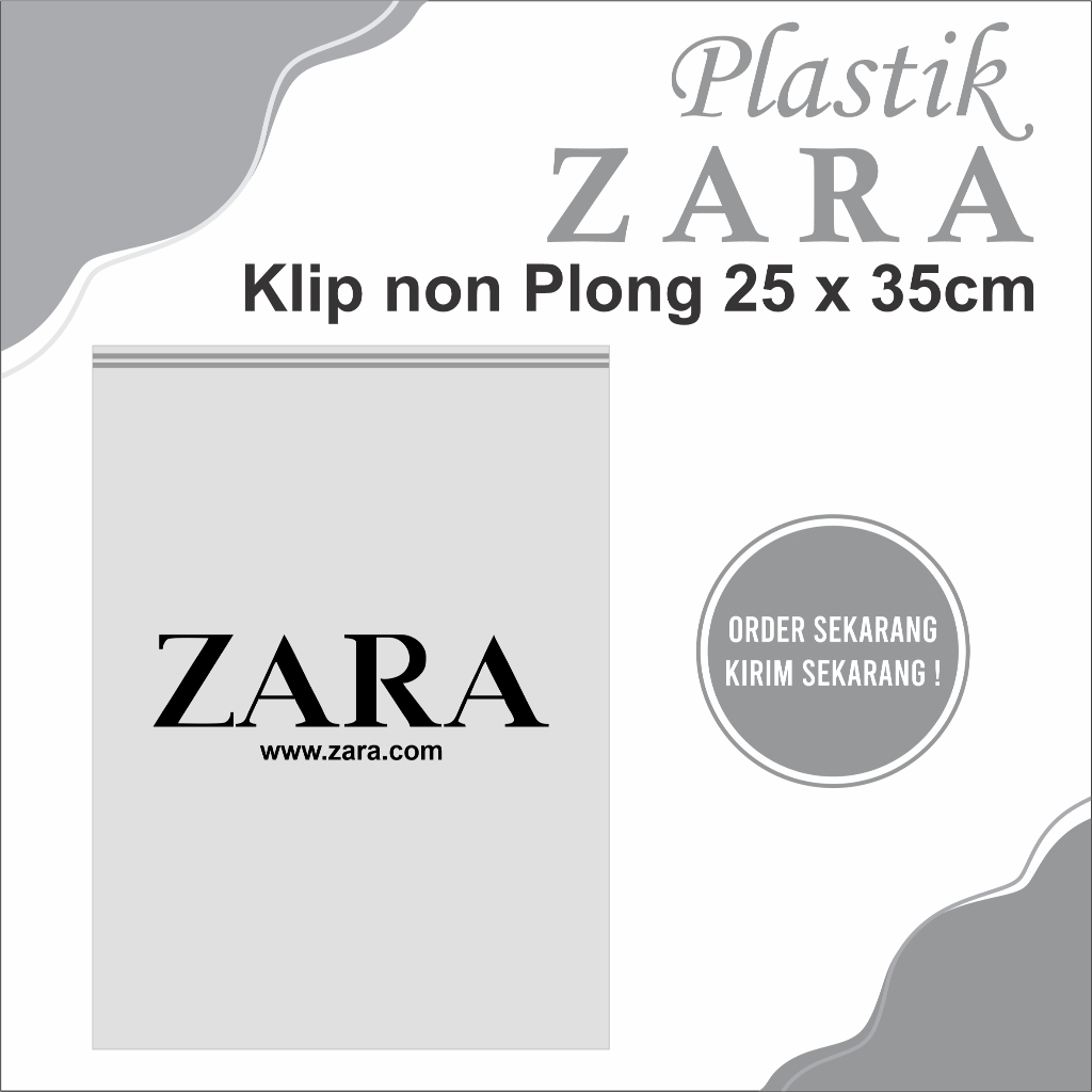 

RB Isi 50 Pcs, (Size 25 x 35cm) Plastik Klip ZARA No Plong, Plastik ZARA, Kantong ZARA, Plastik H&M,