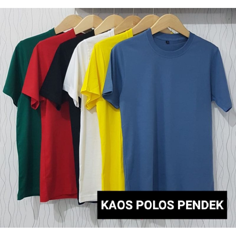 KAOS POLOS UNISEX BAHAN COTTON COMBED 30S T-SHIRT BAJU DISTRO POLOS SHORTSLEEV OBLONG O-NECK FASHION
