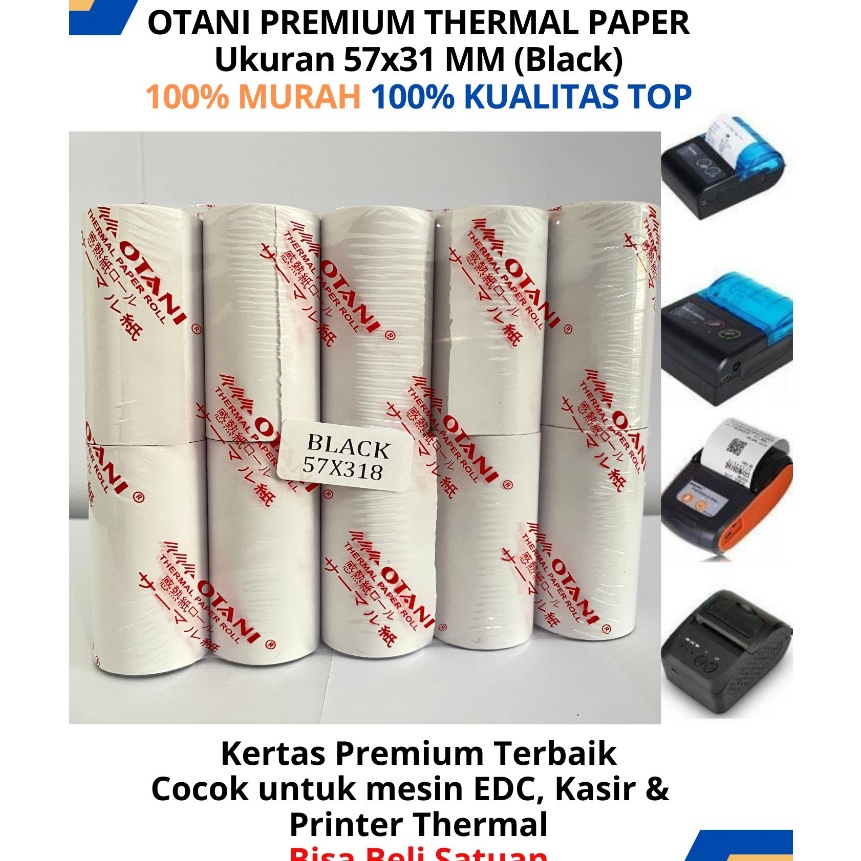 

Promo Kertas Thermal Otani 57 x 31 57 x 3 Kertas Struk Paper Thermal