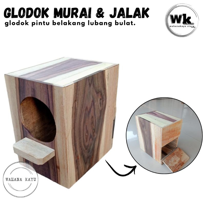Glodok burung murai lubang bulat|glodok jalak pintu belakang,bahan kayu sonokeling