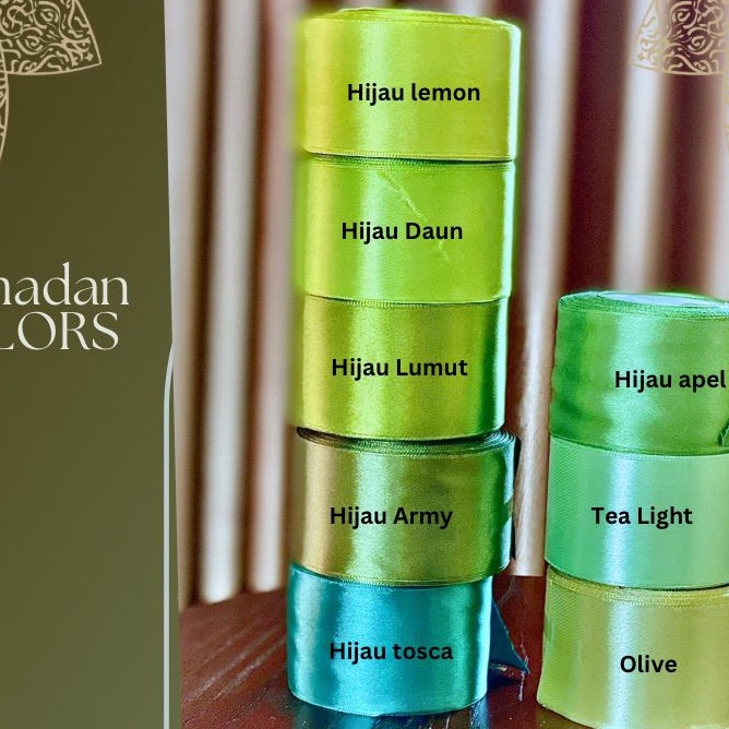 

Langka MURAH 1 roll Pita Saten Satin 5 Cm 2 Inch 25 Yardsroll