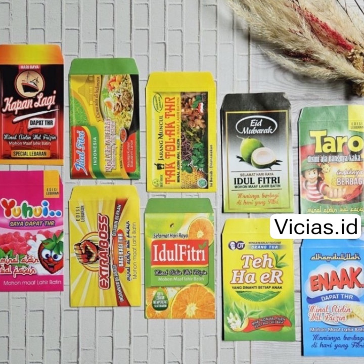

Terkini 1pcs Amplop Lebaran Idul Fitri Angpao Snack Makanan Lucu Unik