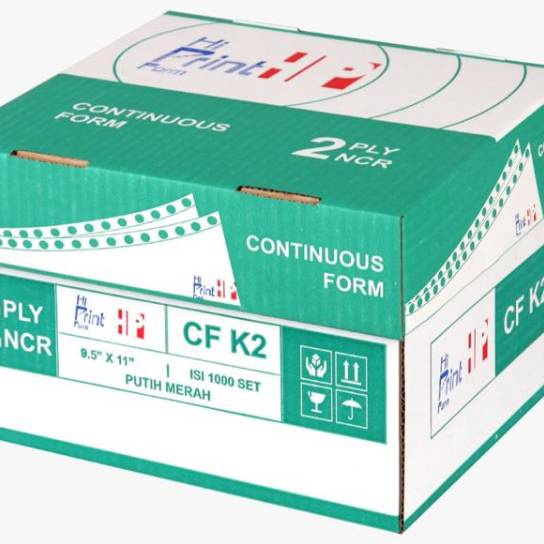

KF7 CONTINUOUS FORM 95 X 112 2 PLY HI PRINT ISI 2 SHEETS Ukuran dibagi 2