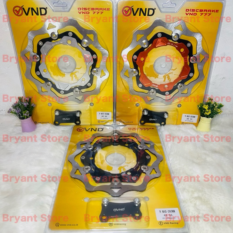 PIRINGAN DEPAN CAKRAM VND ORIGINAL AK 55 MODEL GALFER 260MM NMAX OLD NMAX NEW AEROX OLD AEROX NEW DI