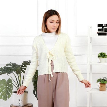 DAHSYAT CARDIGAN RAJUT TALI DEPAN  CROP CARDI TALI DEPAN STRICKHAUS