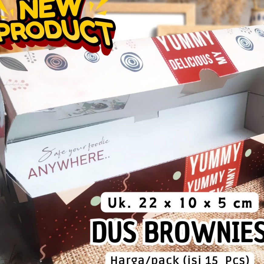 

KP8 Box Brownies 22x1x5 Motif Tatakan Laminasi Dus Brownies Kotak Brownies Box Fudgy Brownies