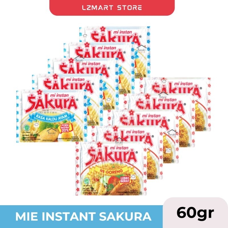 

Mie Sakura Kaldu Ayam/ Goreng 60gr / Mi Jadul, Mi Legend