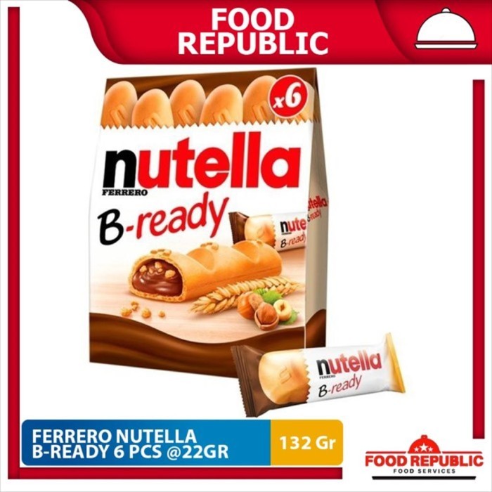 

Nutella B-Ready 132 Gr isi 6 Pcs Biskuit Wafer Kacang Hazelnut Cokelat