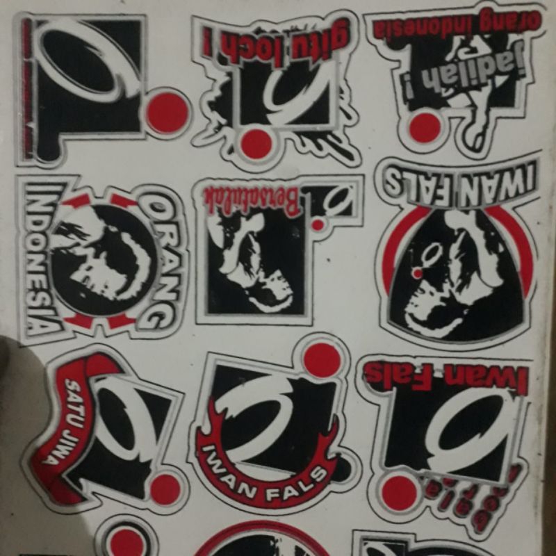 

Stiker iwan fals isi 15 ukuran kecil