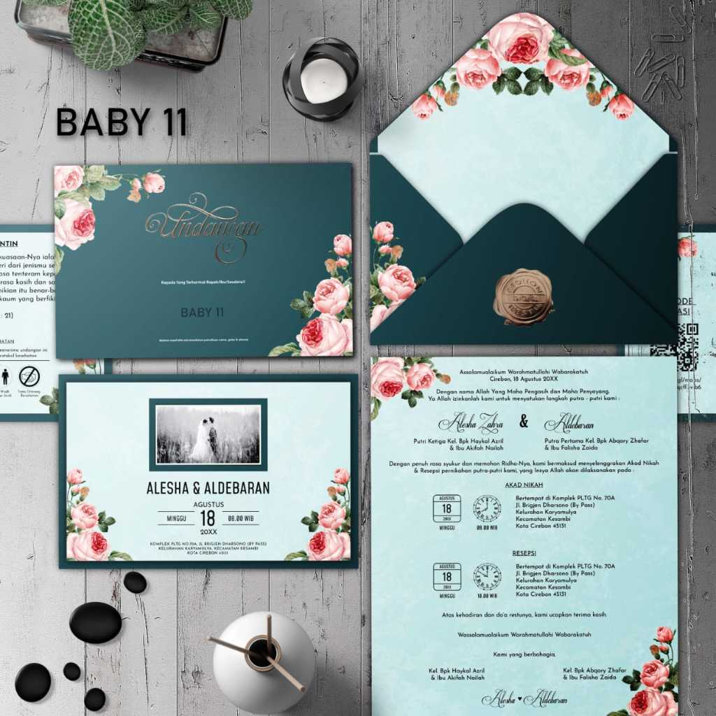 Baby 11 (Amplop + Isi) Blanko Undangan | Blangko Undangan | Undangan Murah | Free File Setting