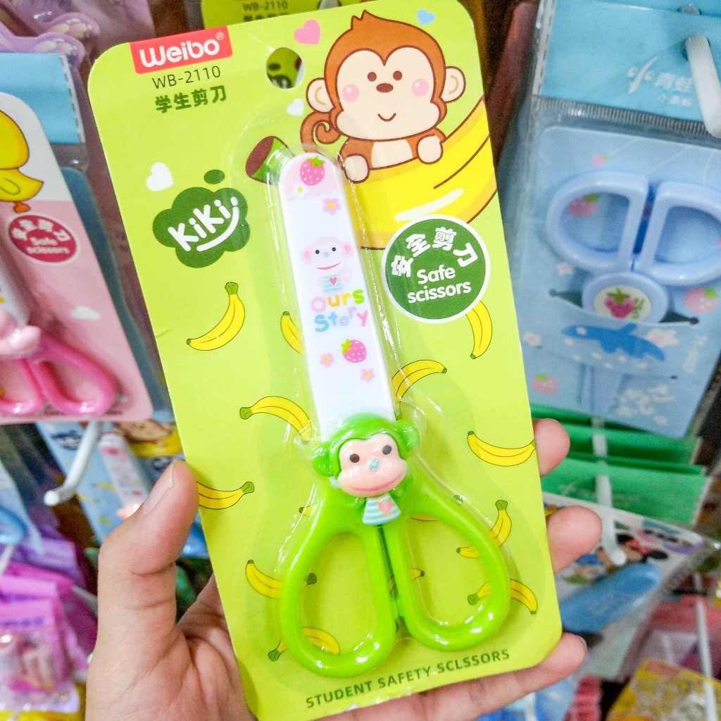 

GUNTING ANAK KARAKTER MONYET HIJAU GREEN MONKEY LUCU STATIONERY ALAT TULIS SEKOLAH HAMPERS SOUVENIR ULANG TAHUN