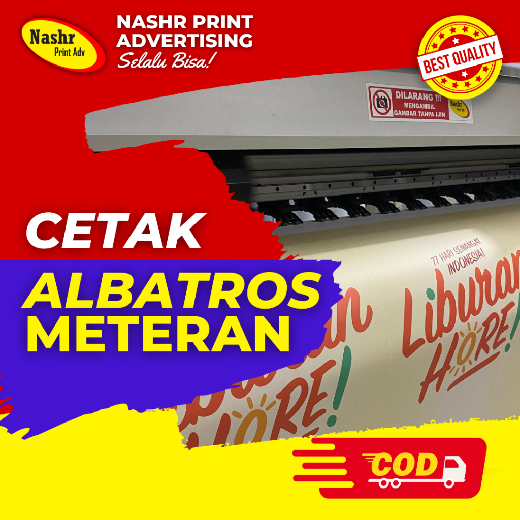 CETAK ALBATROS METERAN | PRINT BAHAN ALBATROS MURAH | CETAK POSTER METERAN | CETAK BANNER INDOOR
