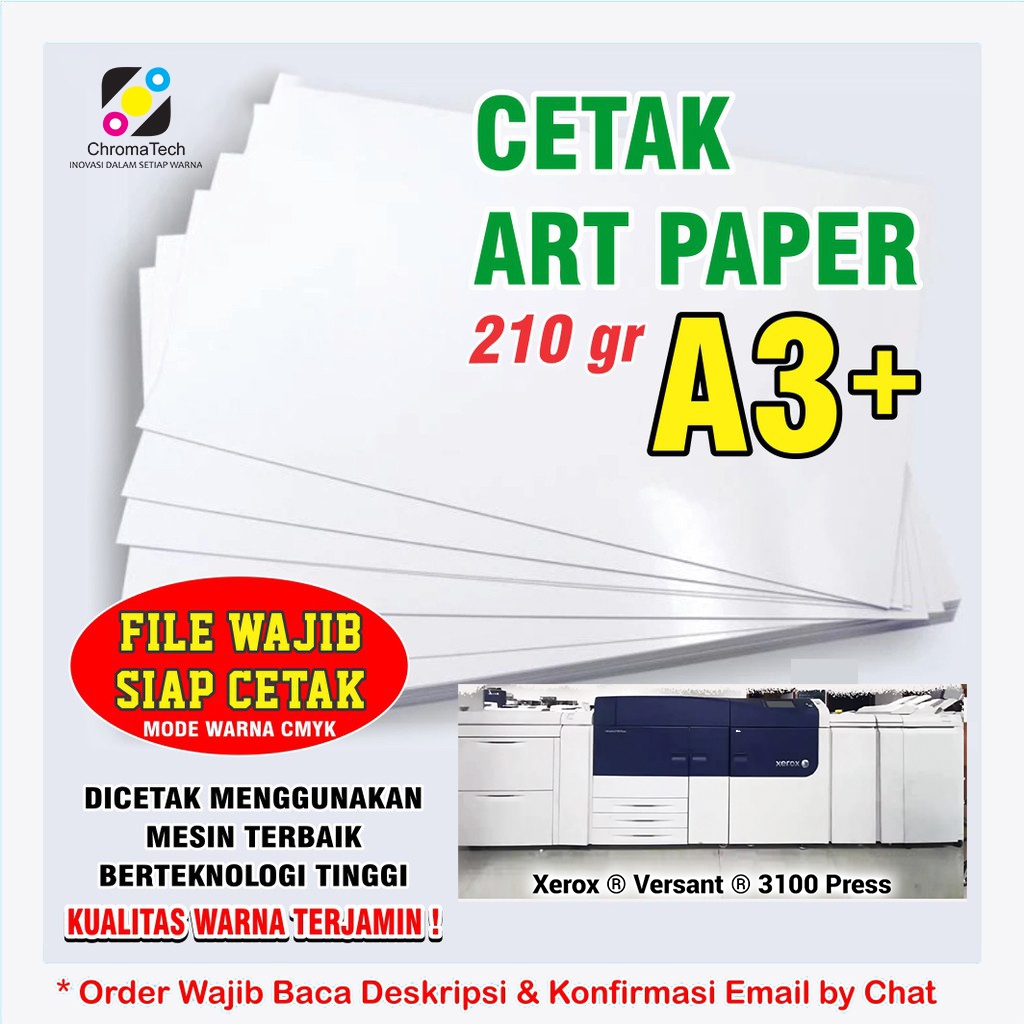 

CETAK ARTPAPER 210g A3+ FULL COLOUR TERMURAH