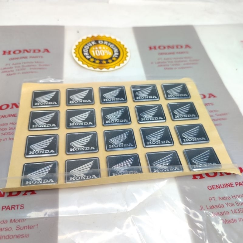 3pcs emblem tulisan honda sayap batok speedometer spidometer untuk beat fi vario supra original