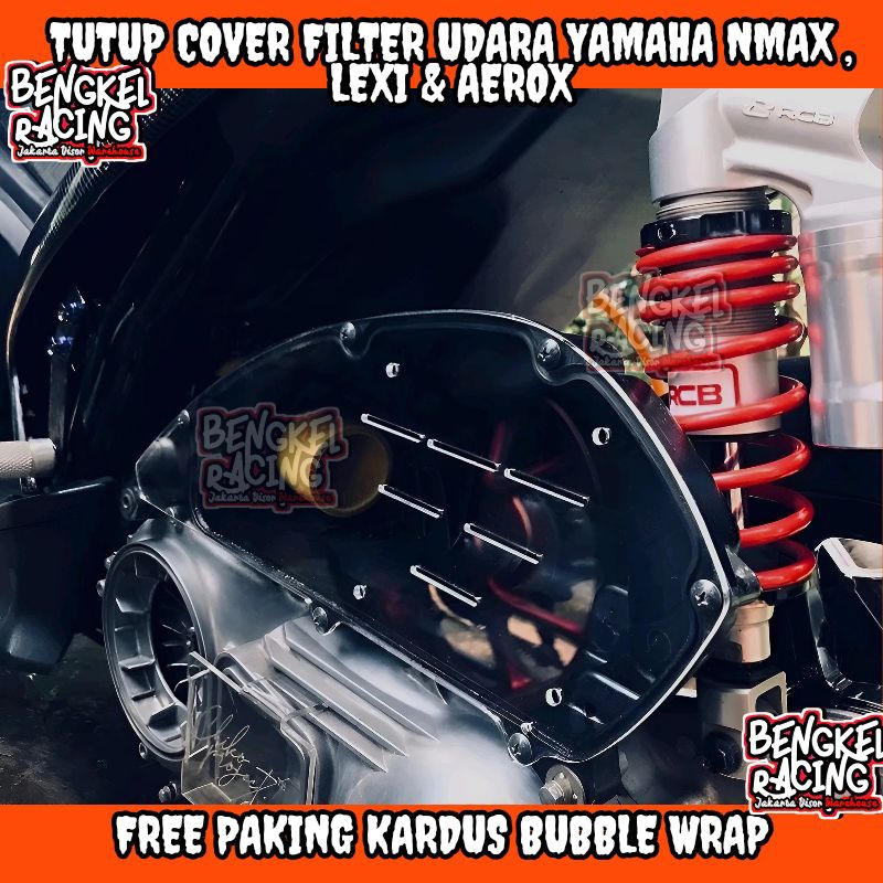 Tutup cover filter udara Yamaha Nmax Aerox Lexi. Cover filter Nmax Lexi Aerox all new