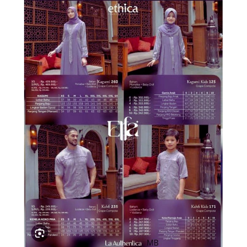 Gamis kagumi by Ethica seri 260 Grape compote