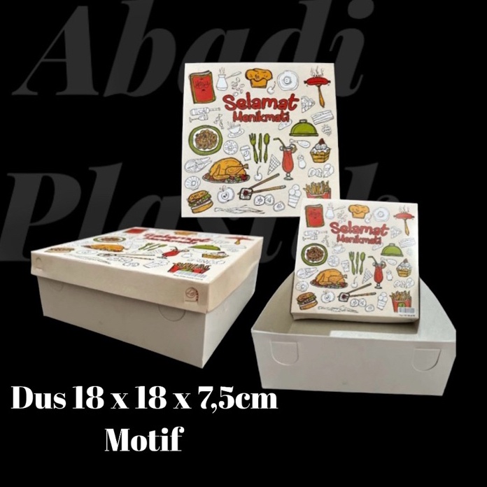 

KP8 DUS NASI MOTIF KOTAK NASI KOTAK NASI UKR 18x18 ISI 5 PCS