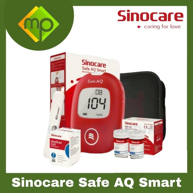 Alat Cek Gula Darah Sinocare Safe AQ Smart  Sinocare Alat Cek Gula Darah