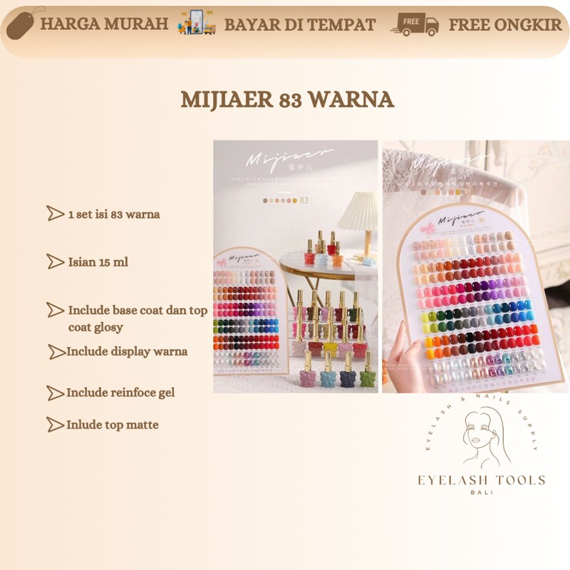 MIJIAER SET GEL POLISH 83 COLOR