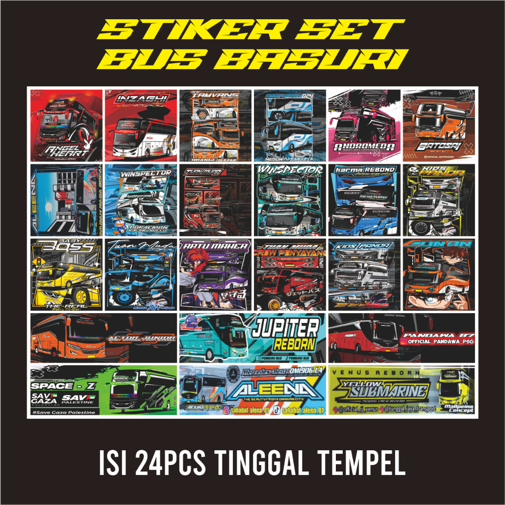 Stiker Bus Mania Bis Telolet Basuri