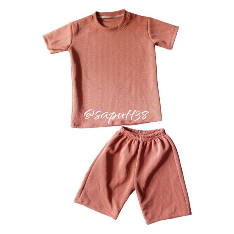 Setelan Anak-anak 4-6 tahun Bahan Rib Knit