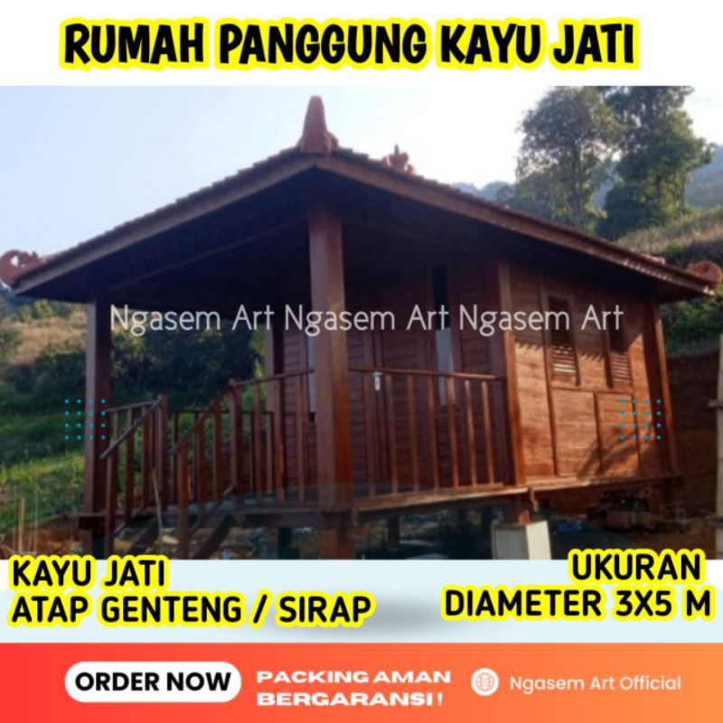 RUMAH KAYU BONGKAR PASANG | RUMAH PANGGUNG | RUMAH KEBUN