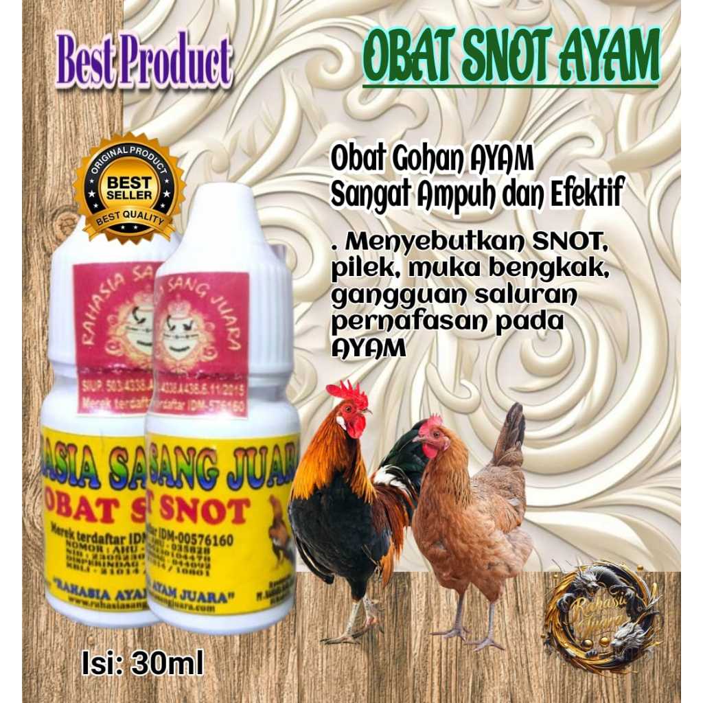 OBAT SNOT AYAM | OBAT GOHAM AYAM MENYEMBUHKAN SNOT PILEK MUKA BENGKAK SALURAN PERNAFASAN cair 30ml