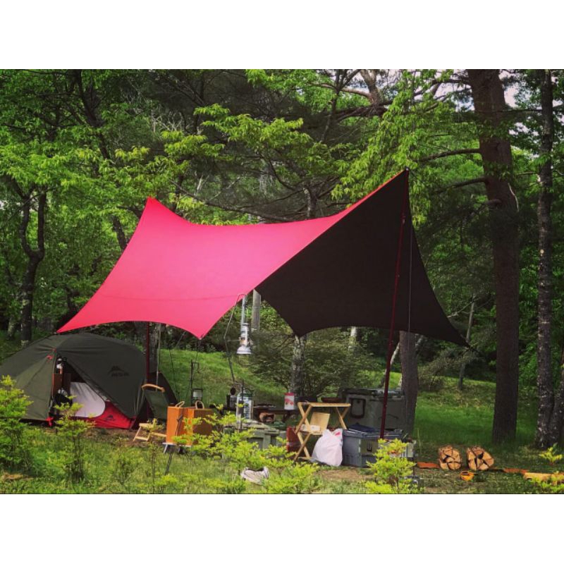 Flysheet 4x5 hexagonal - flysheet tenda camping - flysheet 4x5 waterproof - atap tenda- flyshet dome