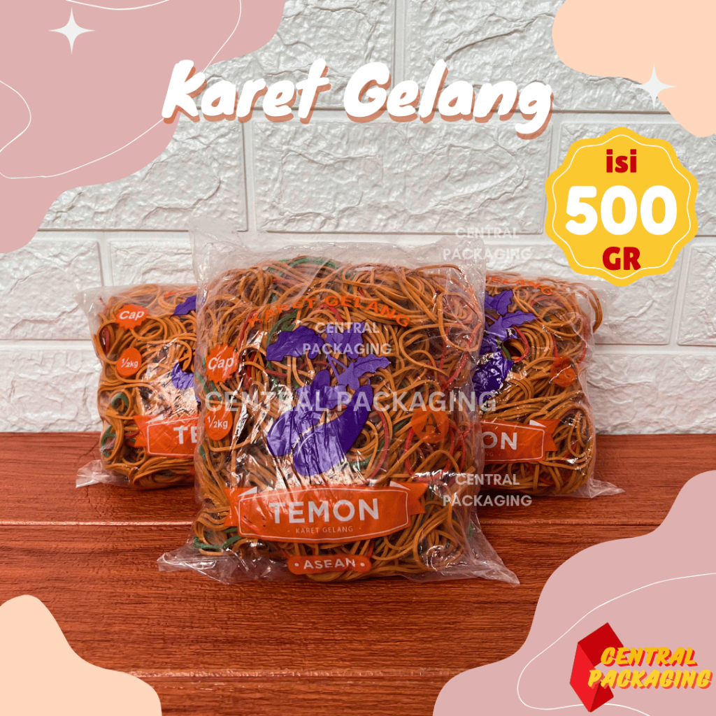 KARET GELANG 1/2 KG 500 GR / KARET TEMON / KARET GELANG KILOAN / KARET GELANG KUAT