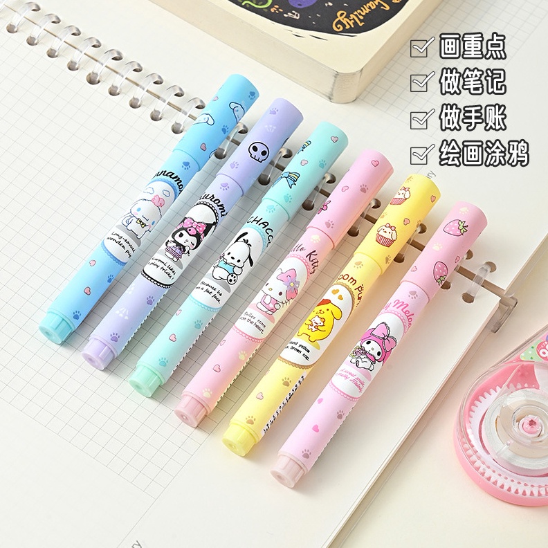 

HEBOH Highlighter Stabilo 6in1 Sanrio Spidol Warna Warni Lucu