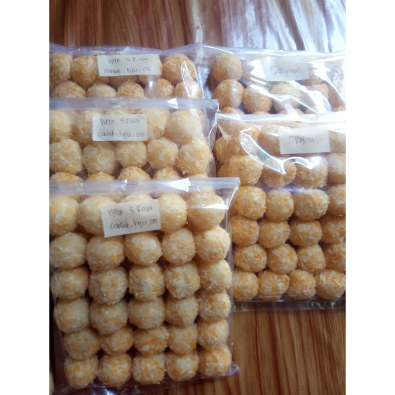 Frozen food getuk goreng crispy isian (coklat lumer-keju berasa)