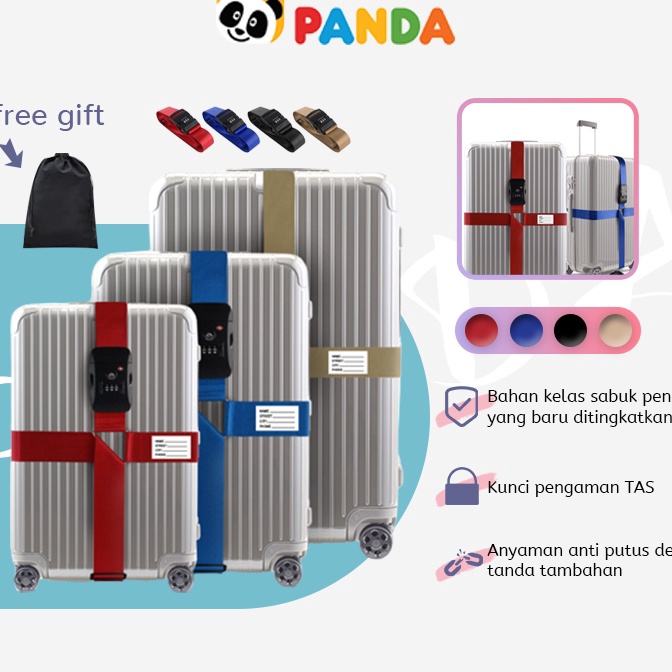 HJ6 SP BELT CROSS LOCK TSA Tali Koper Silang GandaDengan Pengikat Koper TSA Sabuk Koper TSA CROSS LO