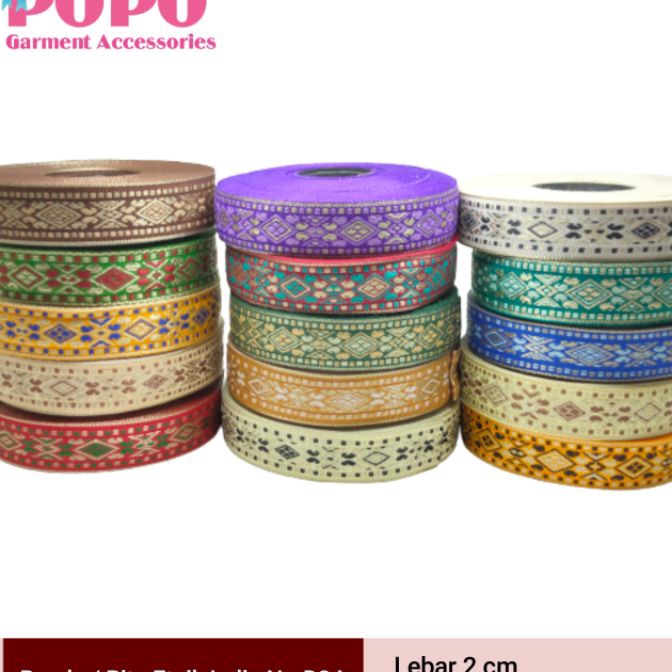 

KI3 PITARENDA INDIA ETNIK NOD24 LEBAR 2 CM