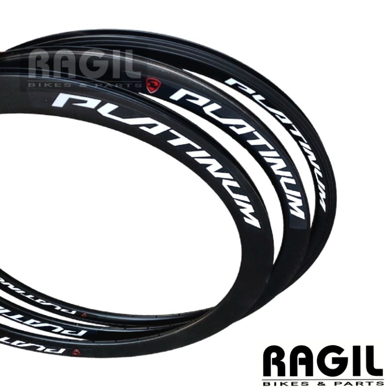 VELG SEPEDA 700C 700 PLATINUM 3CM 4CM 5CM 5.5CM LUBANG 36 HOLE 36H RIM RIMS ALLOY DOUBLE WALL ALUMUN